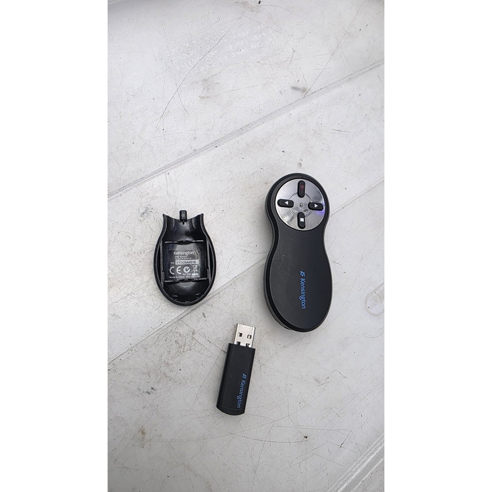 Kensington Wireless Presenter w/Red Laser Pointer 65' Foot Range USB